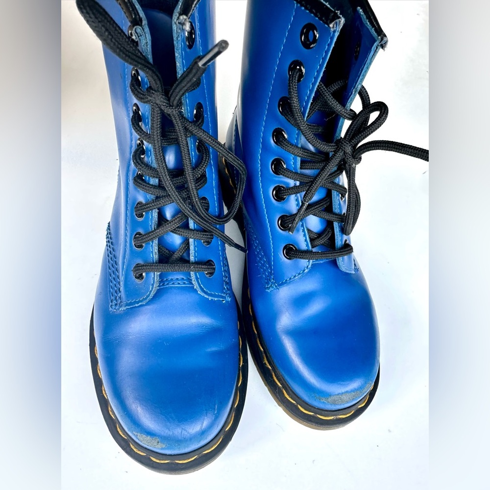 Dr. Martens Blue 1460 Lace-Up Leather Boots, size 5 women, 4 men - Picture 6 of 14